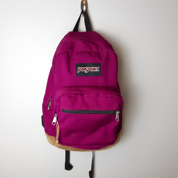 Jansport Handbags - Jansport Originals Leather Bottom Backpack